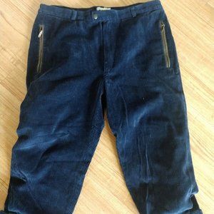 Vintage Derik French Punk Rock Navy Corduroy  Long Shorts Pants